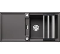 Blanco 527619 - Fregadero ADIRA XL 6 S 1 Cubeta+Escurridor Reversible Sobre Encimera Gris Roca