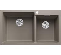 Blanco Pleon 9 - Fregadero de Silgranito, 86x50 cm, InFino, tartufo 527642