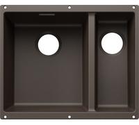 Blanco 527824 - Fregadero SUBLINE 340/160-U 2 Cubetas Bajo Encimera Mueble de 60 Cm Café