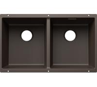 Blanco Subline 350/350 - Fregadero de Silgranite, 76x46 cm, color café 527832