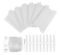 Blanco Accesorios para Persianas Verticales Kit de Repuesto, de Plástico | Cuentas, Placa Base, Enganche y Cadena, Mantenimiento para Salón y Alquiler, Uso Continuo