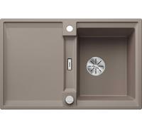 BLANCO ADIRA 45 S: Fregadero empotrable de SILGRANIT en color "tartufo", a partir de 45 cm, con sistema de control de desagüe y accesorios. Incluye 5 años de garantía