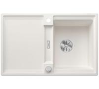 Blanco Adira - Fregadero Silgranite, 78x50 cm, con control de desagüe y accesorios, InFino, blanco 527589
