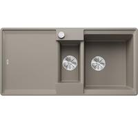 BLANCO ADIRA 6 S-F, Silgranit tartufo, tipo de montaje: empotrado, reversible, con mando a distancia, con accesorios, armario bajo 60, gran lavabo, superficie fácil de limpiar