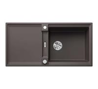 Blanco Adira - Fregadero de Silgranite, 100x50 cm, con control de desagüe y accesorios, InFino, roca gris 527619