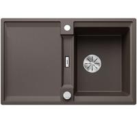 Blanco Adira - Fregadero de Silgranite, 78x50 cm, con control de desagüe y accesorios, InFino, color café 527592
