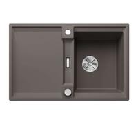Blanco Adira - Fregadero Silgranite, 78x50 cm, con control de desagüe y accesorios, InFino, gris volcán 527588