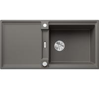 BLANCO ADIRA XL 6 S-F - Fregadero de granito de color gris silcán, tipo de montaje: empotrable, reversible, para armarios inferiores de 60 cm de ancho, lavabo grande, superficie fácil de limpiar