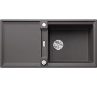 BLANCO ADIRA XL 6 S-F, SILGRANIT gris roca, tipo de montaje: empotrado, reversible, con mando a distancia, con accesorios, armario bajo 60, gran lavabo, superficie fácil de limpiar