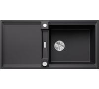 BLANCO ADIRA XL 6 S-F, SILGRANIT negro, tipo de montaje: empotrado, reversible, con mando a distancia, con accesorios, armario bajo 60, gran lavabo, superficie fácil de limpiar