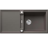 BLANCO ADIRA XL 6 S: Fregadero empotrable de SILGRANIT, color gris volcánico, a partir de 60 cm, con sistema de desagüe con mando, e incluye accesorios. Incluye 5 años de garantía