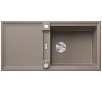 Blanco Adira - Fregadero de Silgranite, 100x50 cm, con control de desagüe y accesorios, InFino, tartufo 527623