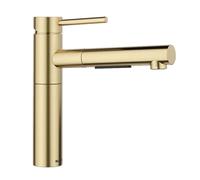 Blanco Alta II - Grifo de fregadero con ducha extraíble, oro 527554
