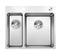 Blanco Andano 340/180 - Fregadero, 59x50 cm, con control excéntrico PushControl, acero inoxidable 525247