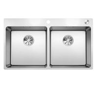 Blanco Andano 400 - Fregadero, 87x50 cm, con control excéntrico PushControl, acero inoxidable 525249