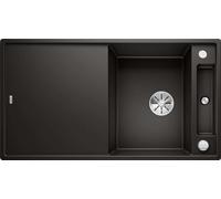 Blanco Axia III 5 - Fregadero de silgranite, 92x51 cm, con control de desagüe y con accesorios, negro 525845