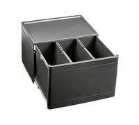 Blanco Contenedor de residuos Botton Pro 517470 – 39 l, extraíble con separación – Gris
