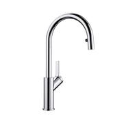 Blanco Grifo de cocina Carena-S 520767 de pie salida extraíble cromo