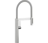 Blanco Grifo de cocina Culina-S II 527463 – Acero PVD, ducha extraíble, caño 180°