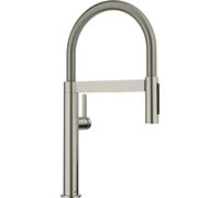 BLANCO CULINA-S II Mini | Grifo de cocina en platino satinado | Alta presión | Con manguera extraíble | Cambio de chorro transparente a chorro de ducha | Calidad del agua y ahorro de agua | [8,1 x 24