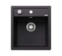 Blanco 525870 - Fregadero DALAGO 45-F 1 Cubeta Sobre Encimera Mueble de 45 Cm Negro