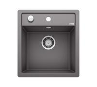 Blanco Dalago 45 - Fregadero de Silgranite, 46x50 cm, con control de desagüe, roca gris 518847