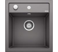 Blanco Dalago 45 - Fregadero de silgranite, 47x51 cm, con control de desagüe, roca gris 518846