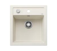 Blanco Dalago 45 - Fregadero de silgranite, 47x51 cm, con control de desagüe, blanco suave 527059