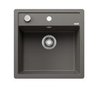 Blanco 527245 - Fregadero DALAGO 5-F 1 Cubeta Sobre Encimera Mueble de 50 Cm Gris Volcán