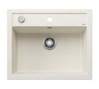 Blanco Dalago 6 - Fregadero de silgranite, 62x51 cm, con control de desagüe, blanco suave 527063