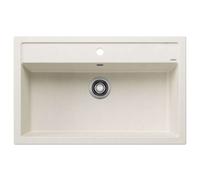 Blanco Dalago 8 - Fregadero de silgranite, 82x51 cm, con control de desagüe, blanco suave 527065