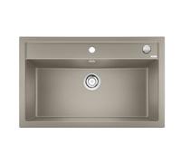 Blanco Dalago 8 - Fregadero de silgranite, 82x51 cm, con control de desagüe, tartufo 517323