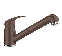 BLANCO DARAS-S - Grifo de Alta Presión para la Cocina - Modelo Compacto Básico en Diseño Clásico - Caño Extraíble - Marrón - 517740