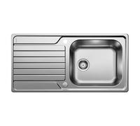 Blanco Dinas XL 6 - Fregadero, 100x50 cm, con control de desagüe, acero inoxidable cepillado 524255