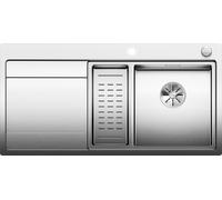 Blanco DIVON II 6 S - Fregadero 1 1/2 Cubetas + Escurridor Sobre encimera/Enrasado 60cm Inox Brillo