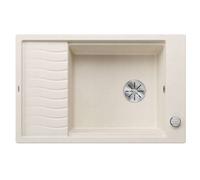 Blanco Elon XL 6 - Fregadero de silgranite, 78x50 cm, con control de desagüe y accesorios, InFino, blanco suave 527070