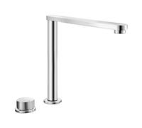 Blanco Grifo de cocina Eloscope-F II de pie plegable cromo 516672 2 orificios