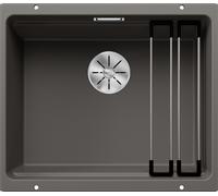 Blanco Etagon 500 - Fregadero de silgranite, 53x46 cm, con accesorios, InFino, gris 527258