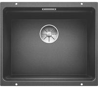 BLANCO ETAGON 500-U, SILGRANIT, color antracita, sin sistema de desagüe extraíble, con accesorios, sin orificio para grifo, tamaño inferior de 600 mm, lavabo de encimera, rectangular, Silgranit, color