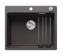 BLANCO ETAGON 6-F Fregadero de granito de SILGRANIT gris roca | tipo de montaje: empotrado | para armarios bajos de 60 cm de ancho | concepto de sistema inteligente con rieles ETAGON versátiles
