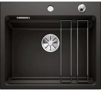 Blanco Etagon 6 - Fregadero cerámico, 58x51 cm, con control de desagüe y con accesorios, negro 525162