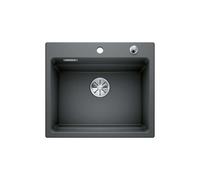 Blanco Etagon 6 - Fregadero de cerámica, 58x51 cm, con control de desagüe y accesorios, InFino, basalto 525161
