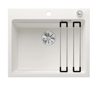 Blanco Etagon 6 - Fregadero de silgranite, 60x51 cm, con control de desagüe y accesorios, InFino, blanco 524533