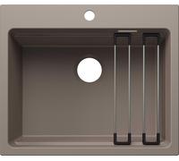 Blanco Etagon 6 - Fregadero de Silgranite, 60x51 cm, con accesorios, tartufo 527753