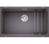 Blanco Etagon 700 - Fregadero de silgranite, 73x46 cm, con correderas, roca gris 525168