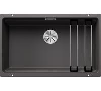 Blanco ETAGON 700-U - Fregadero 1 Cubeta Bajo Encimera Mueble de 80 Cm Gris Roca