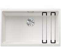 BLANCO ETAGON 700-U - Fregadero de Granito para Armarios Bajos de 80 cm de Ancho - Bajo Encimera - De SILGRANIT - Blanco - 525171