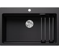 Blanco Etagon 8 - Fregadero de silgranite, 78x51 cm, con guías, negro 525893