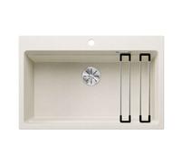 Blanco Etagon 8 - Fregadero de silgranite, 78x51 cm, con accesorios, InFino, blanco suave 527079