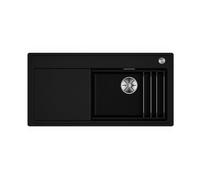 Blanco Etagon XL 6 S F - Fregadero de Silgranit, 99x50 cm, con guías, InFino, negro 528100